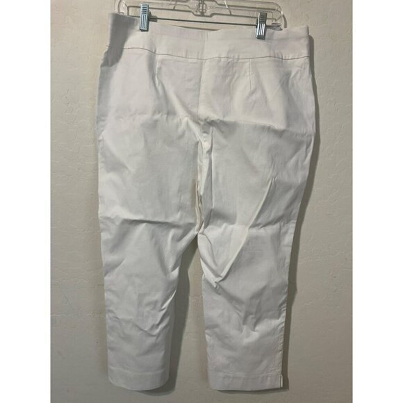 Chico's Sz 2.5 (US L 14) So Slimming White Pants Excellent Condition Beachy Midw - Picture 3 of 9